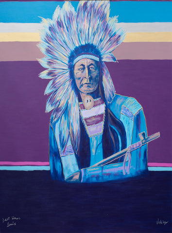 3 Chief Fast Horse, Print on Metal
