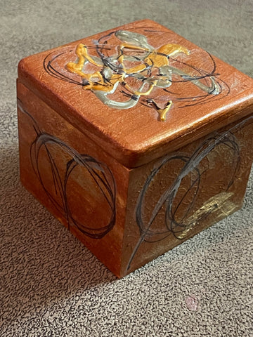 Copper Hand Painted Box