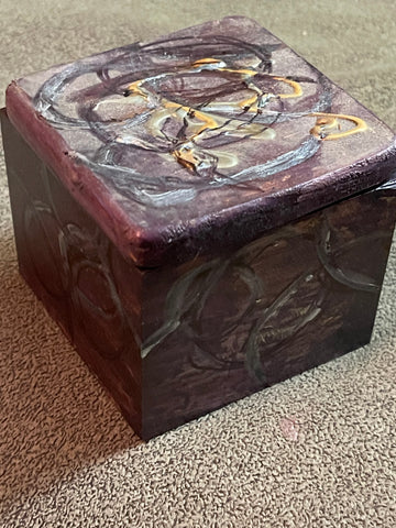 Purple Hand Painted Box