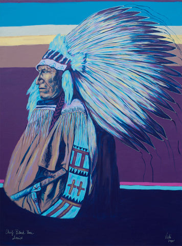 1 Chief Black Bear, Giclee Fine Art Print on Canvas