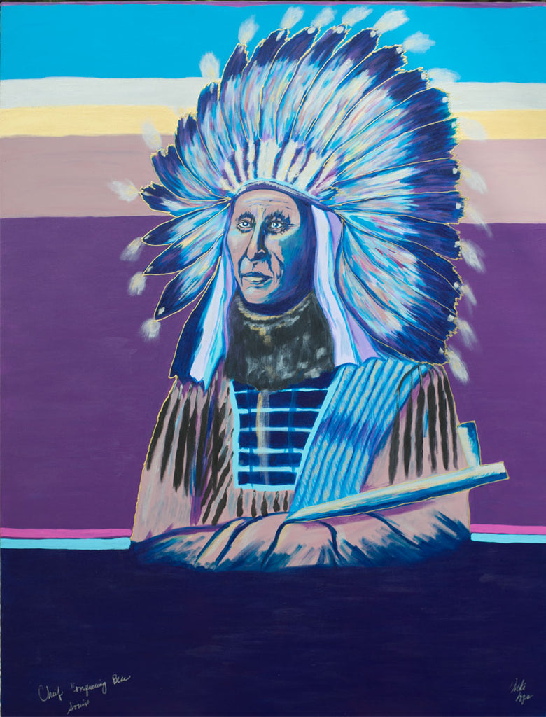 Chief Concurring Bear, Sioux, Giclee Fine Art Print on Canvas