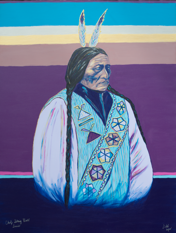 Sitting Bull, Sioux, Giclee Fine Art Print on Canvas